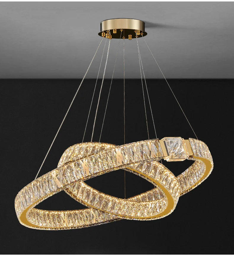 Moderne Luxus LED Kristall Kronleuchter Home Villa Beleuchtung Wohnzimmer Esszimmer Dekoration Decke Pendel leuchten Innen leuchten
