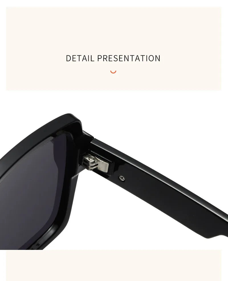 Modische Sonnenbrille mit quadratischem Rahmen für Damen, luxuriöser UV-Schutz, großer Rahmen, All-Match DS-8052-1