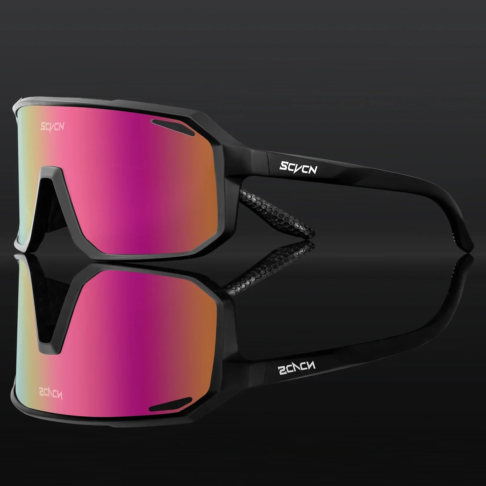 SCVCN Fahrradbrille, Fahrrad, Mountainbike, Wandern, Camping, Golf, UV400, Sonnenbrille, Sportschutzbrille für Männer und Frauen, Baseball