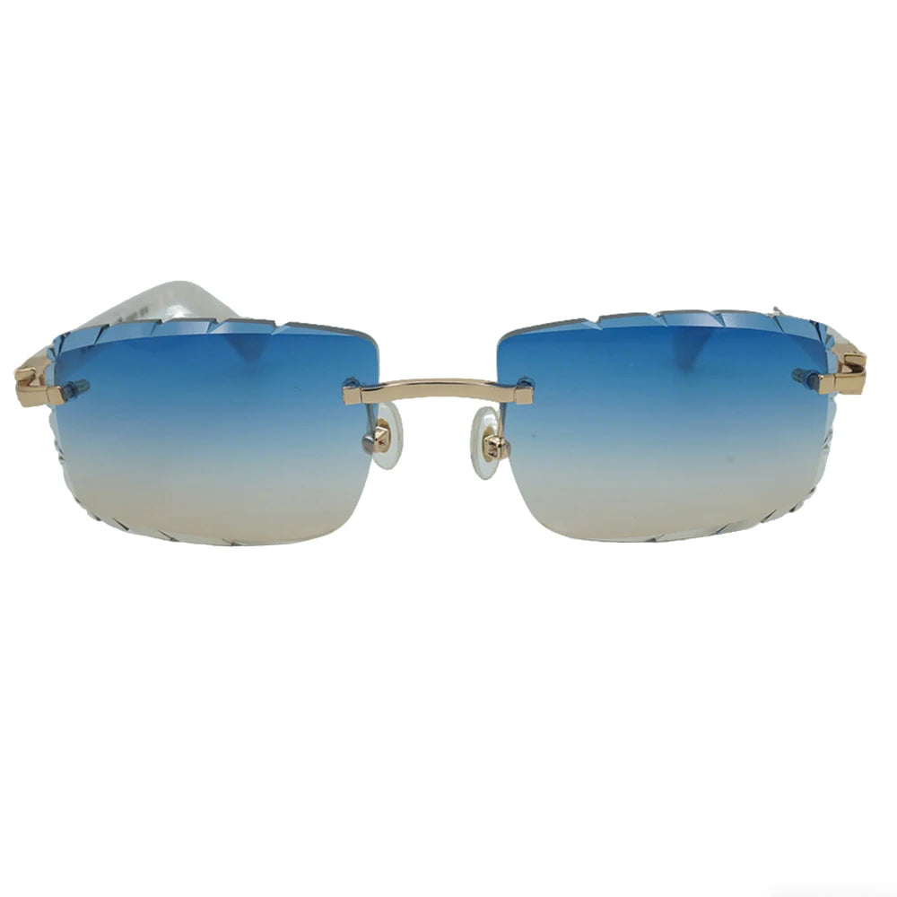 Sonnenbrille mit schlanken Metallrahmen: UV400-Schutz, trendiges Design für den täglichen und draußenbereich, schlanke Metall-Sonnenbrille
