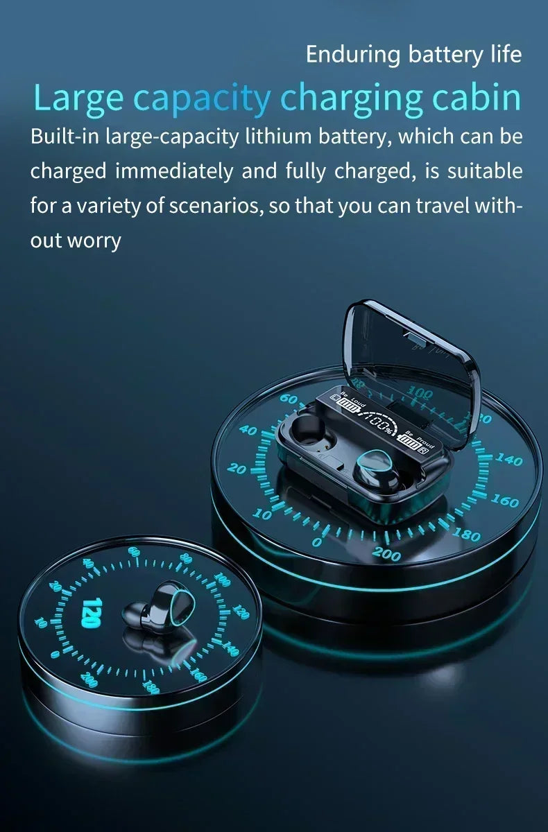 M10 drahtlose kopfhörer bluetooth kopfhörer wasserdichte ohrhörer sport ohrhörer für huawei iphone oppo xiaomi tws musik headset