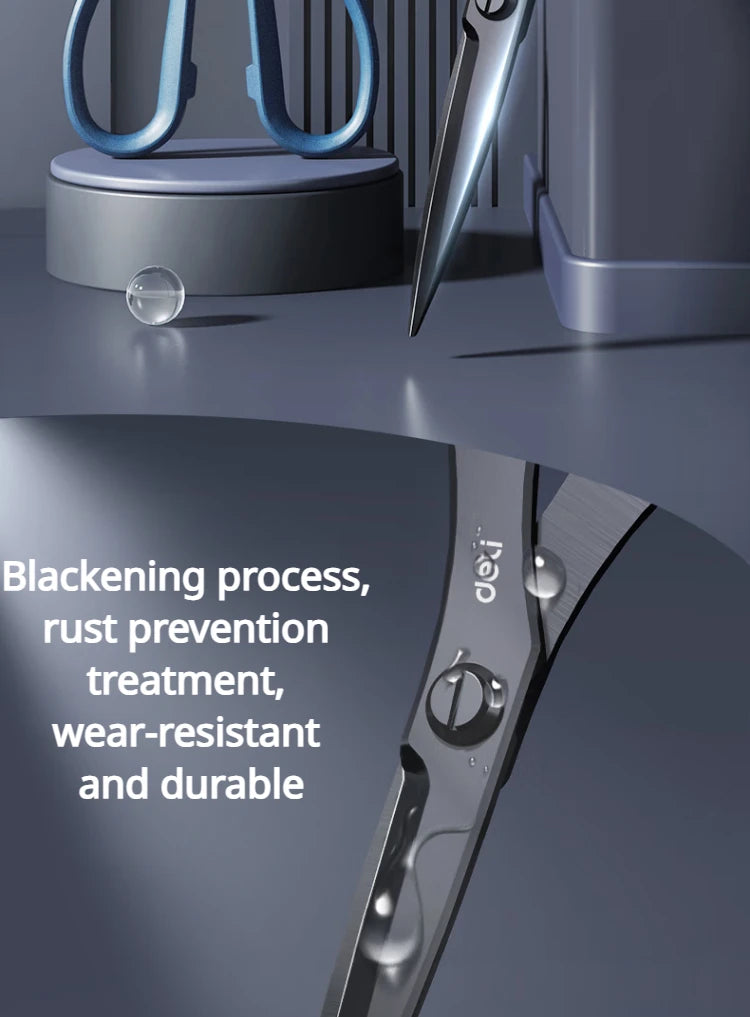 Deli 210/175mm Schwarz Edelstahl Schere Business Büro Schreibwaren Hause Schneider Schere Küche Messer Cutter Schneiden Werkzeug
