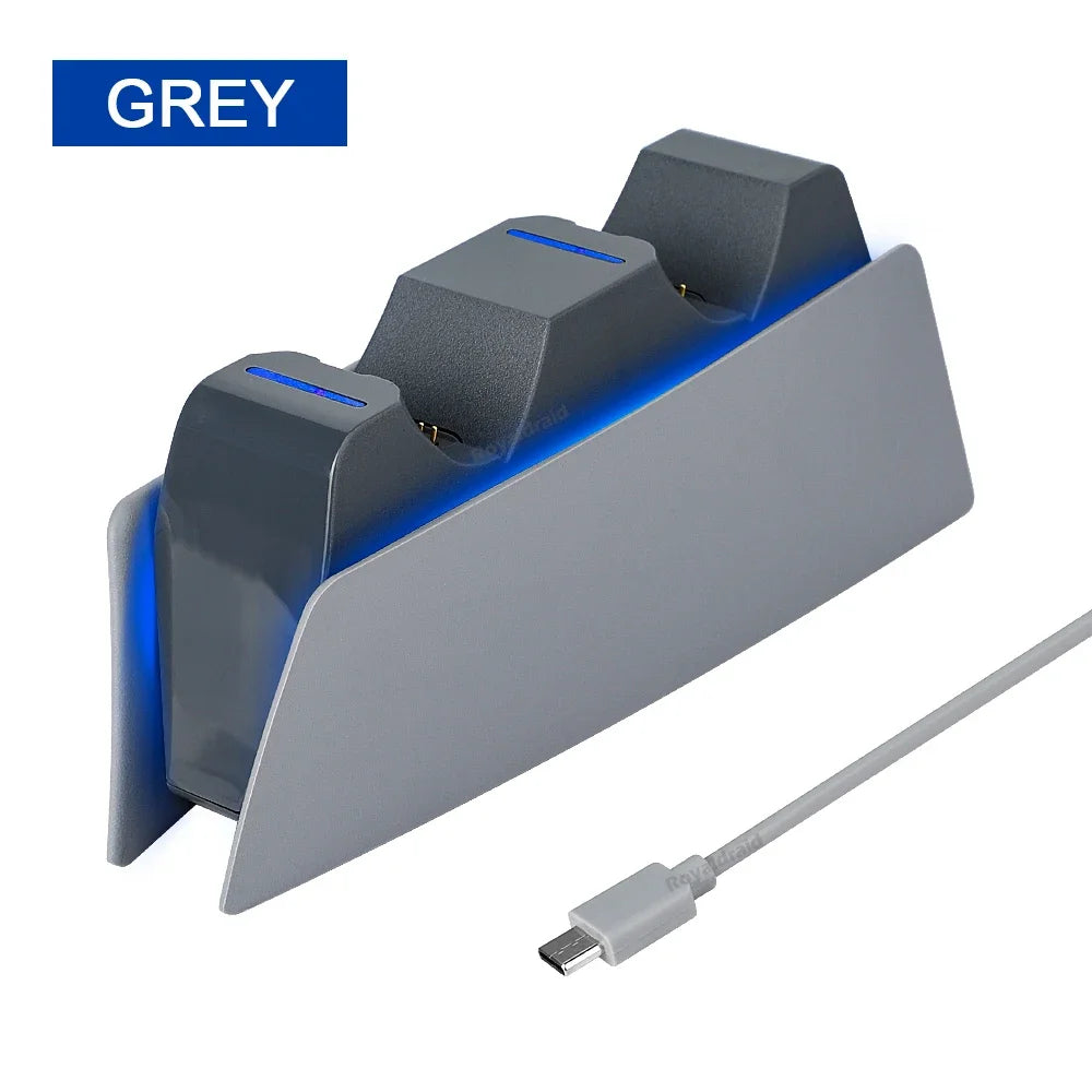 5 FARBEN für PS5-Controller, Ladestation, Dual-Schnellladestation für PS5, Typ C und PS5-Edge-Game-Controller mit LED-Anzeige
