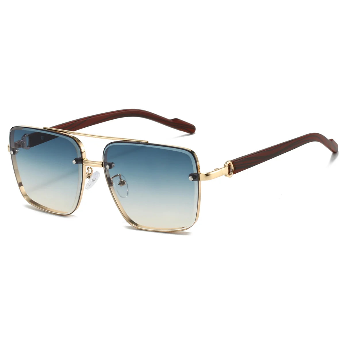 KAMMPT Mode Retro Quadratische Metall Shades frauen Original Marke Design Fahren Sonnenbrille Neue Doppel Brücke Pilot Sonnenbrille