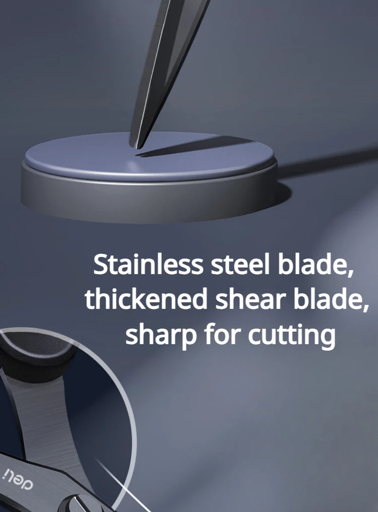 Deli 210/175mm Schwarz Edelstahl Schere Business Büro Schreibwaren Hause Schneider Schere Küche Messer Cutter Schneiden Werkzeug