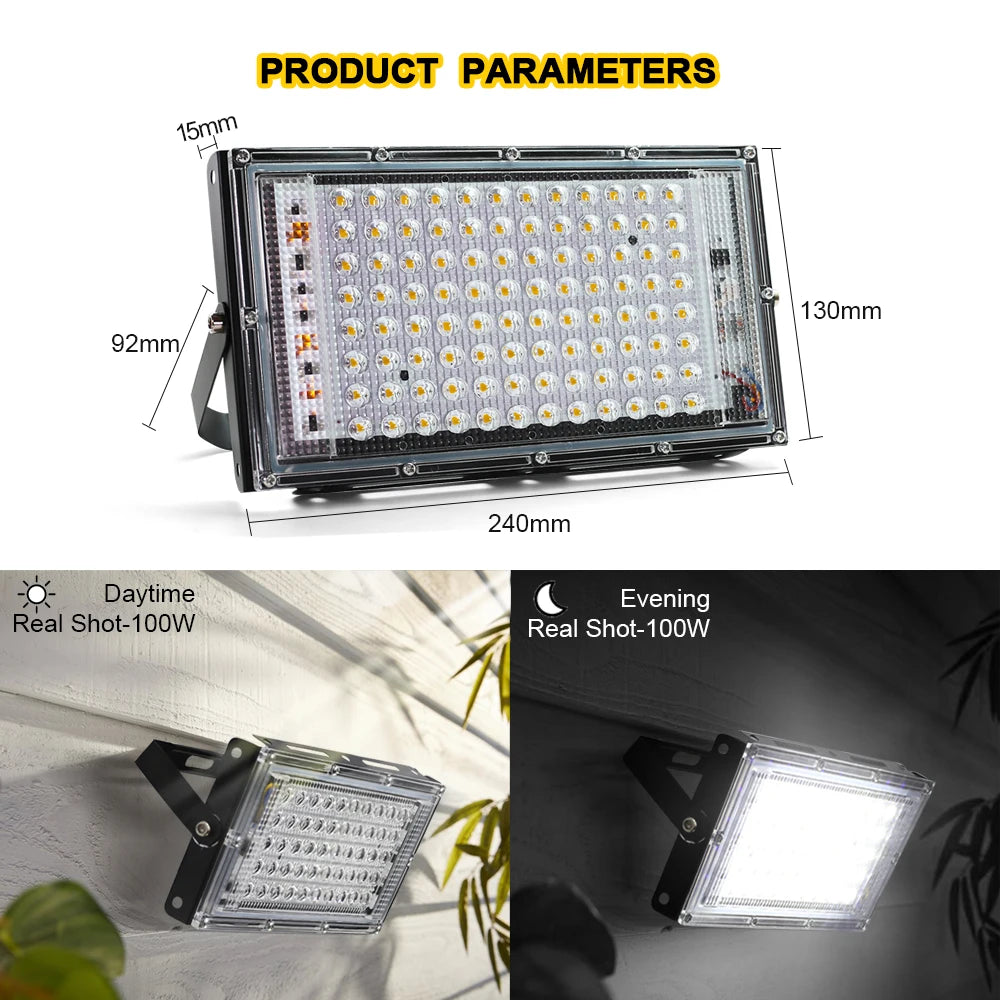 LED Flutlicht 50W 100W 150W IP65 Wasserdicht 220V 240V Outdoor Flutlicht Scheinwerfer LED Reflektor straße Lampe Garten Beleuchtung
