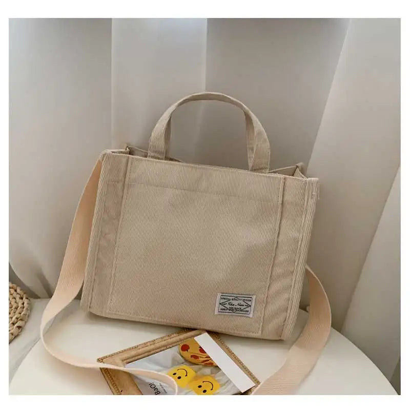 Umhängetasche aus Cord, quadratische Umhängetasche für Damen, lässige Tragetasche, Umhängetasche, Reise-Organizer-Tasche
