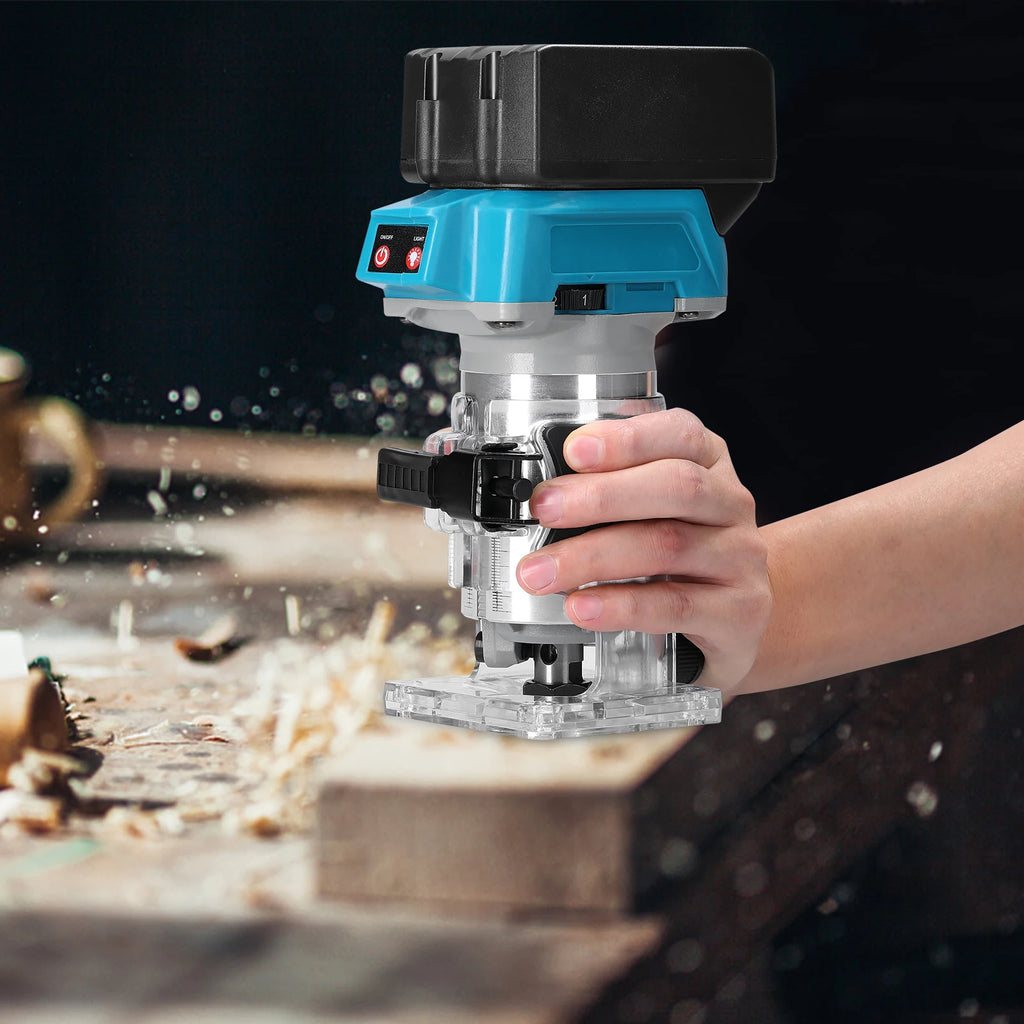 Holzbearbeitung Elektrische Trimmer Bürstenlosen Trimmen Maschine Holz Router Fräsen Gravur Schlitzen Maschine Für Makita 18V Batterie