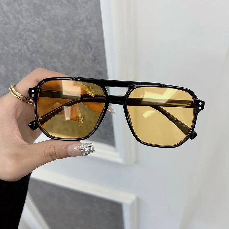Elegante Quadratische Sonnenbrille Frauen Männer Casual Sonnenbrille Weiblich Männlich Mode Spiegel Vintage Im Freien Shades Oculos De Sol