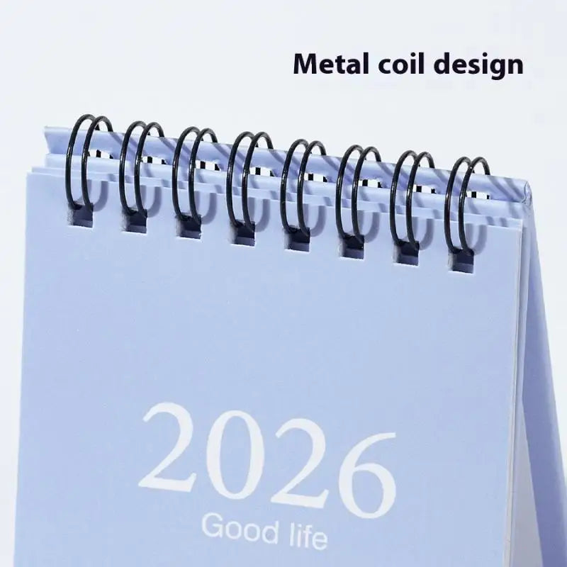 【MAX-55】Mini-Tischkalender 2026, kleiner Stand-Flip-Wochenkalender, kreativer Spulenkalender, Planer für die tägliche Zeitplanplanung