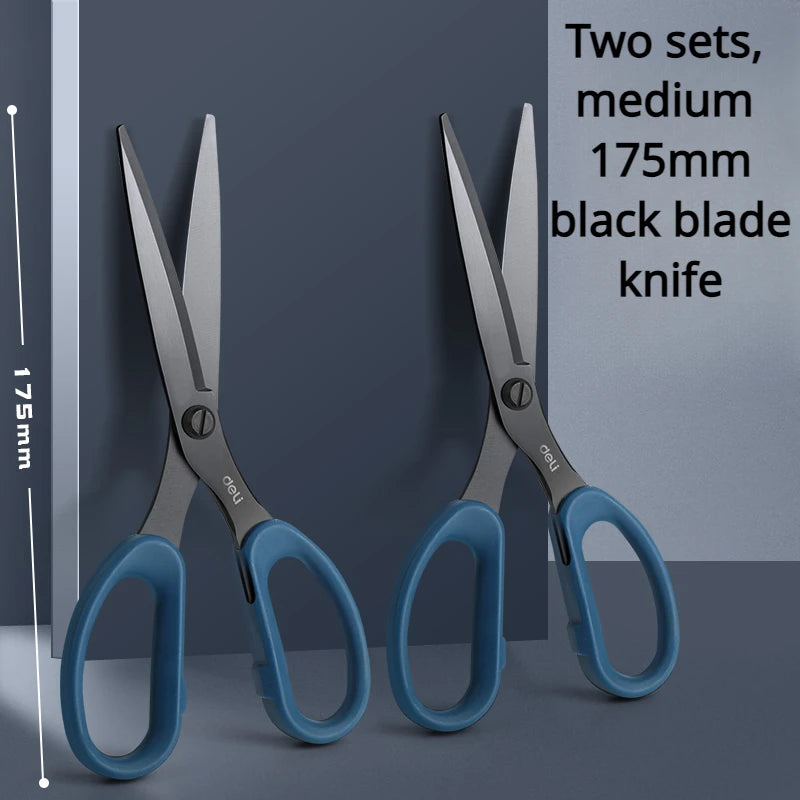 Deli 210/175mm Schwarz Edelstahl Schere Business Büro Schreibwaren Hause Schneider Schere Küche Messer Cutter Schneiden Werkzeug