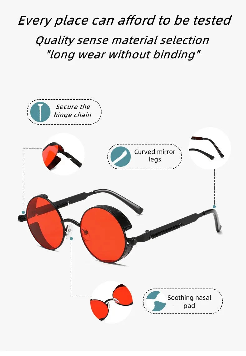 Steampunk Brille neue Mode runde Sonnenbrille Europa und die Vereinigten Staaten Retro Brille Trend Männer und Frauen Modelle Sonnenbrillen