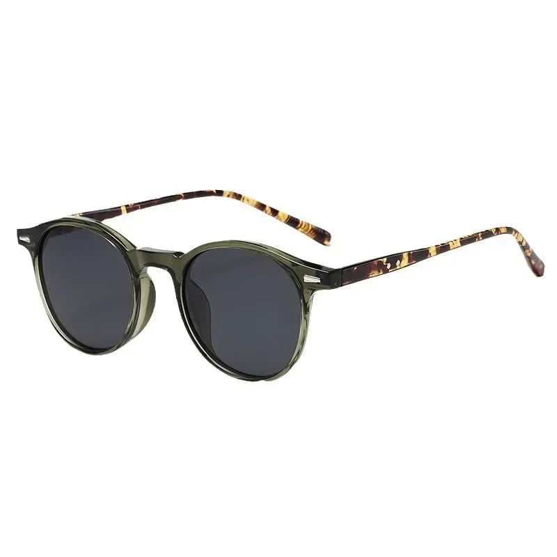 Stilvolle Sonnenbrille mit rundem Rahmen für Herren und Damen, lässig, Vintage-Stil, Outdoor-Sportbrille, Unisex, ultraleicht, UV400, Sonnenbrille