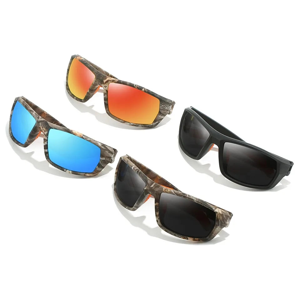 Neue Sonnenbrille für Männer Sport Polarisierte Quadratischen Rahmen Camouflage Sonnenbrille Fahren Angeln Radfahren Skifahren Sonne Brillen UV400