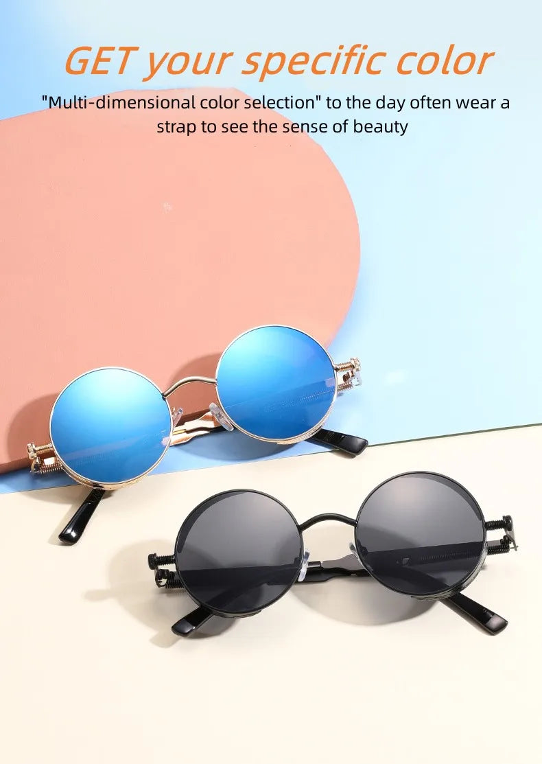 Steampunk Brille neue Mode runde Sonnenbrille Europa und die Vereinigten Staaten Retro Brille Trend Männer und Frauen Modelle Sonnenbrillen