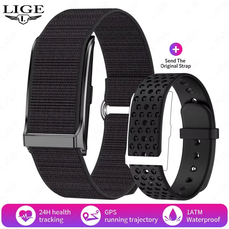 LIGE Smart Uhr Herzfrequenz Blutdruck Monitor Schrittzähler Sport Fitness Tracker Elektronische Armband Männer Frauen Smartwatch Mann