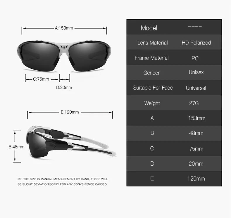 Sonnenbrille Männer Frauen Sport Polarisierte Sonnenbrille Brille Radfahren Gläser Outdoor Sport Sonnenbrille Motorrad Laufen Angeln