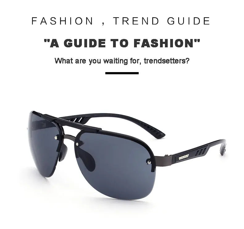 2025 neue Sonnenbrille UV 400 Vintage Punk Randlose Rechteck Männer Mode Gläser Trendy Kleine Rahmen Sonnenbrille Rahmenlose Brillen