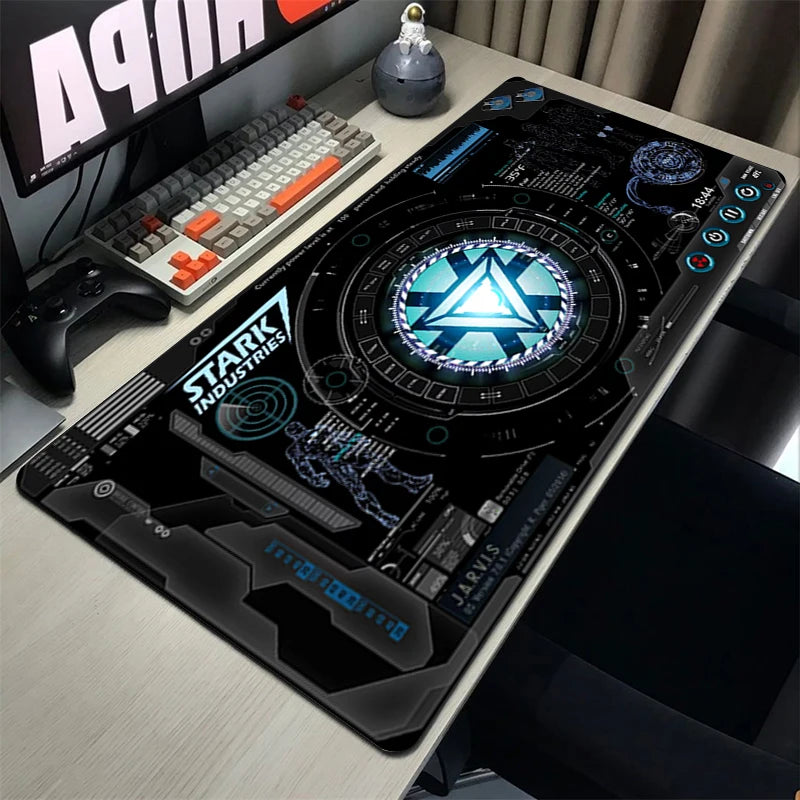 Mauspad Gamer Zubehör Iron Mans Xxl Mauspad Niedliches Mousepad Anime Teppich Gaming Laptop Schreibtischmatte PC Gamer Schrank Schreibtischunterlage