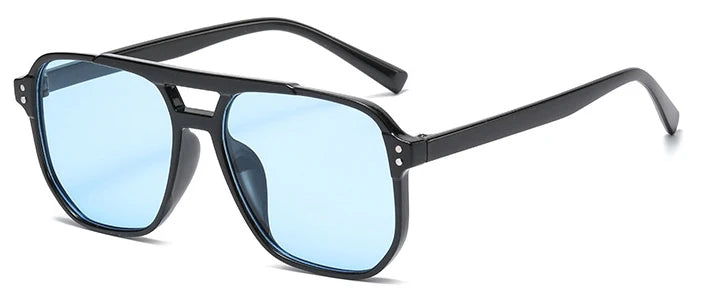 Vintage Übergroße Gelbe Linse Quadratische Sonnenbrille Für Frauen Luxus Marke Getönte Sonnenbrille Weibliche Retro Shades Sommer Punkte