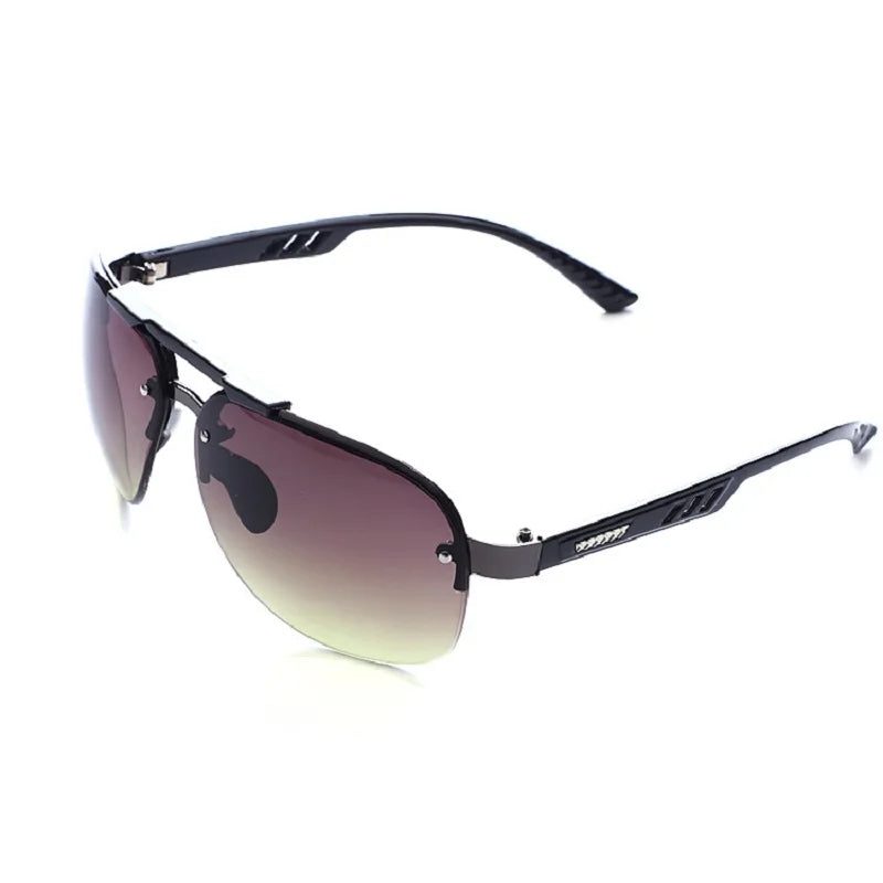 2025 neue Sonnenbrille UV 400 Vintage Punk Randlose Rechteck Männer Mode Gläser Trendy Kleine Rahmen Sonnenbrille Rahmenlose Brillen