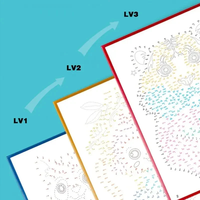 Fortschrittliches Magic Connect-the-Dots-Labyrinth-Spielbuch mit 46 Seiten, Malseiten für Konzentrationstraining, Übungen für logisches Denken