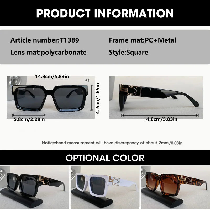 Klassische Quadratische Sonnenbrille Männer Frauen Luxus Marke Designer Brillen Luxus Retro Hohe Qualität Shades Brillen UV400