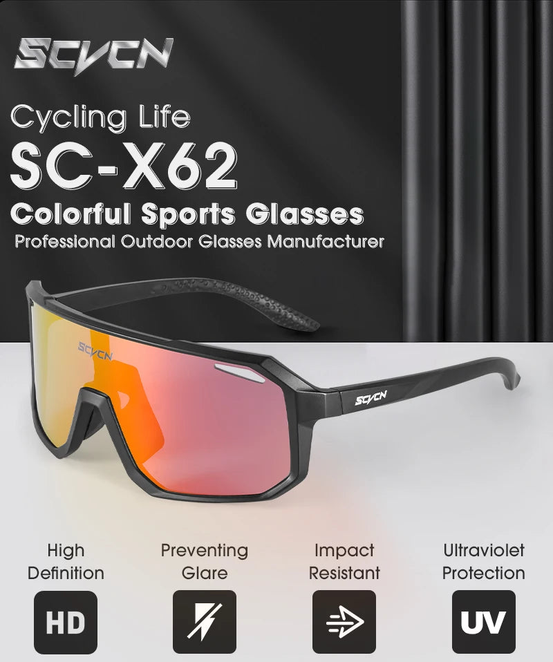 SCVCN Neue Radfahren Sonnenbrille Männer Straße Fahren Fahrrad Brille Outdoor Sport Bergsteigen Frauen Fahrrad Radfahren UV400 Brille