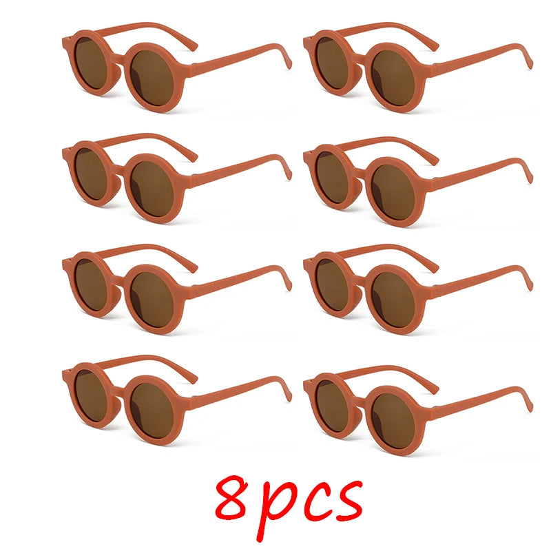 Kindersonnenbrille, runder Rahmen im Einsatzstil, Baby-Sonnenbrille für 1–7 Jahre alte Babys, Sonnenschutz, Sonnenschutz