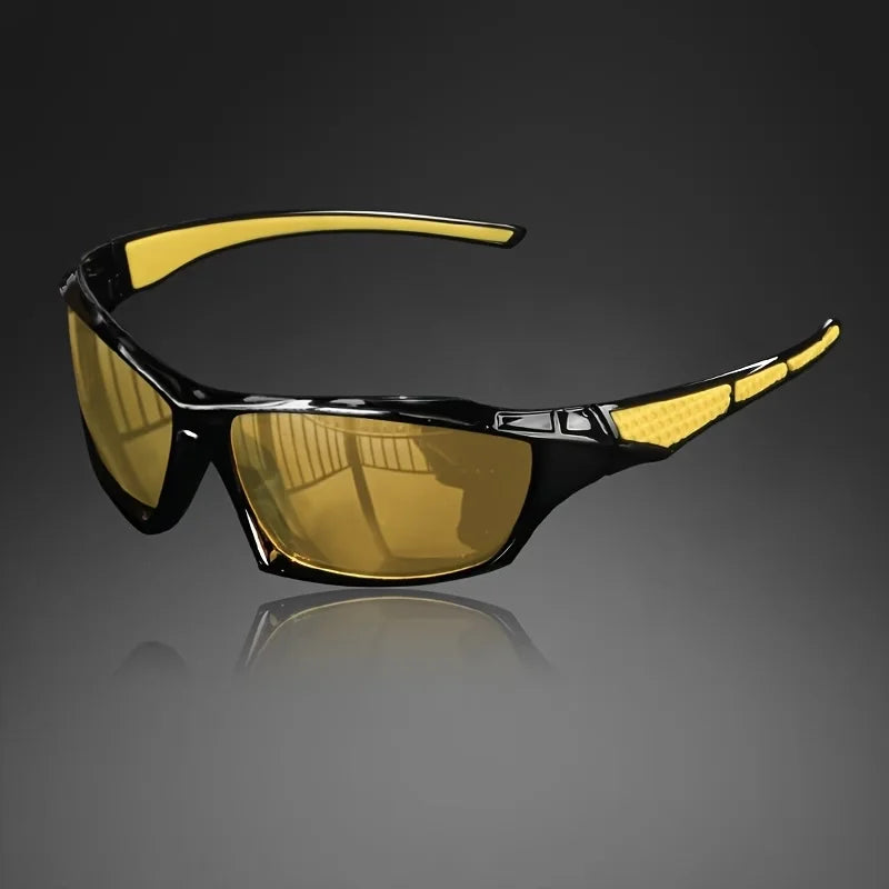 1/3 Stück Sportsonnenbrille für Herren, Leichte Nachtsichtbrille, Fahrrad-, Fahr- und Angelbrille, Modische Verspiegelte Sonnenbrille