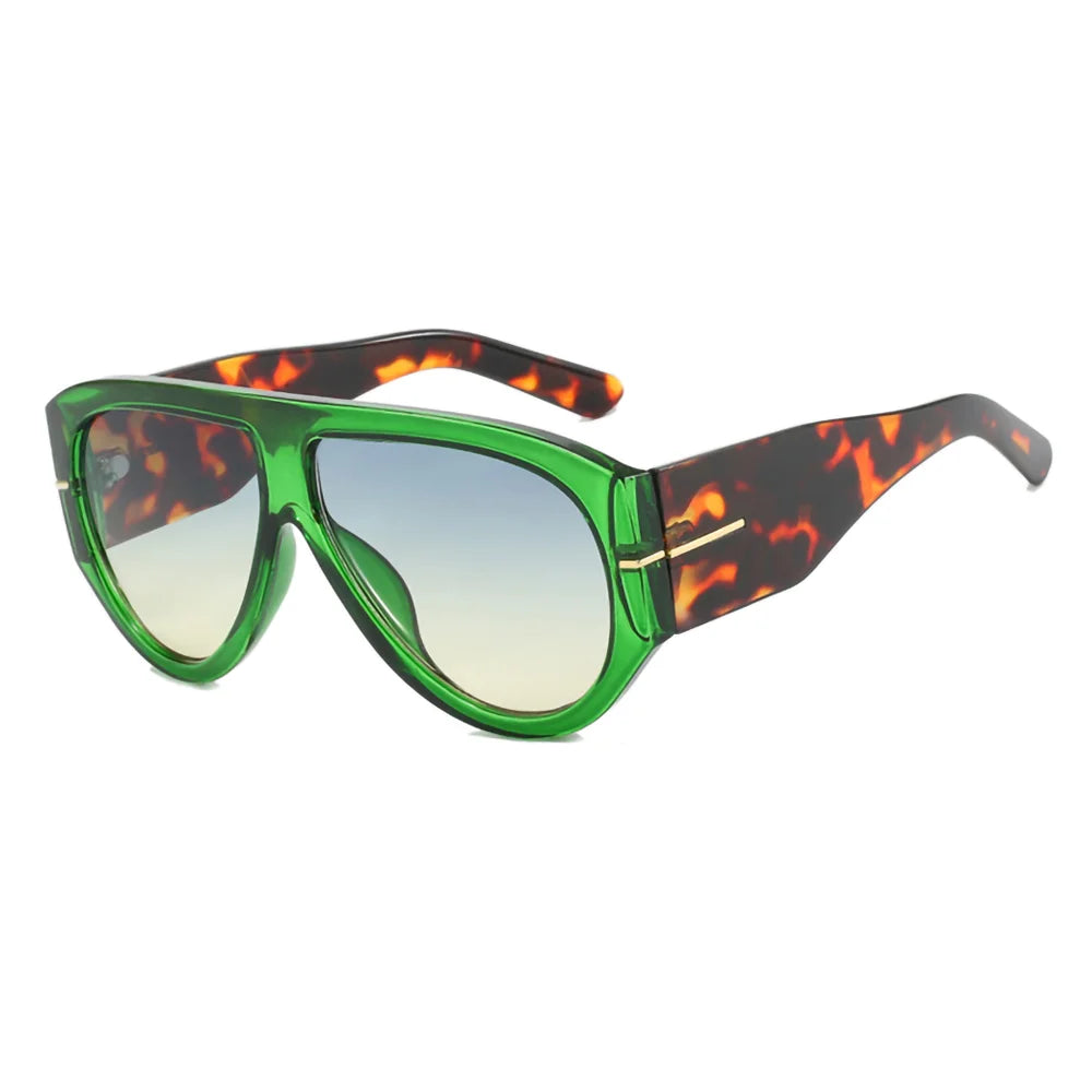 2025 Übergroße Piloten-Sonnenbrille für Damen und Herren UV-Schutz Stilvolle Eyewear Dickrahmige Einzigartige Luxus-Designer-Sonnenbrille