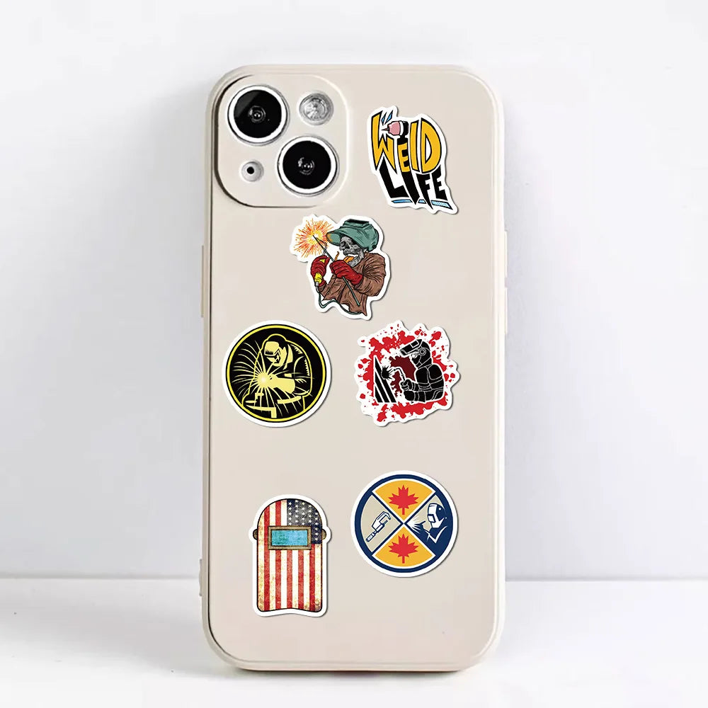 10/50PCS Mixed Schweißen Schweißer Graffiti Aufkleber DIY Gepäck Skateboard Wasserdicht DIY Coole Cartoon Aufkleber Aufkleber s Geschenk