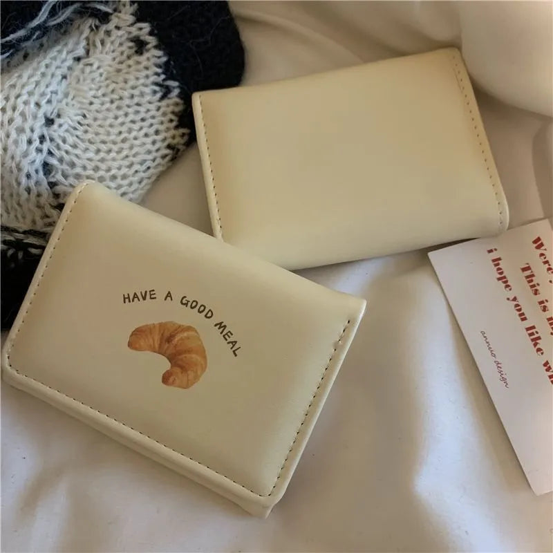 Neue Butter Toast Brieftasche Ins Nette Milch Gelb Kurze Brieftasche Koreanische Version Cartoon Student Geldbörse Für Frau Schlüssel Lagerung Geldbörse