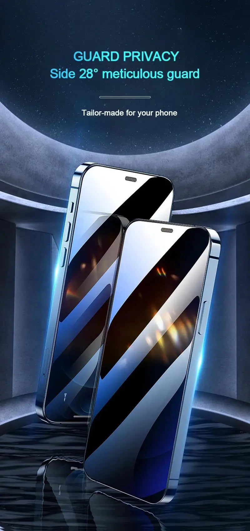3er-Set Anti-Spionage-Glas für iPhone 17 16 15 14 13 12 11 Pro Max Sichtschutz-Displayschutzfolie für iPhone 13 Mini 14 Plus 14 Pro Glas 15 16e