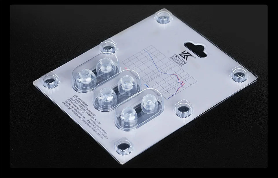 KZ LS01 Hochtransparente Flüssigsilikon-Ohrstöpsel für die meisten kabelgebundenen HiFi-Kopfhörer KZ mit S/M/L-Größe. Bequeme Universal-Ohrstöpsel
