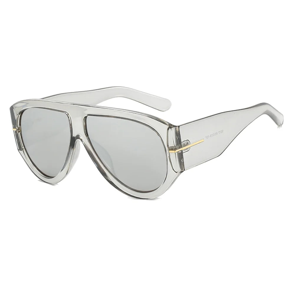 2025 Übergroße Piloten-Sonnenbrille für Damen und Herren UV-Schutz Stilvolle Eyewear Dickrahmige Einzigartige Luxus-Designer-Sonnenbrille