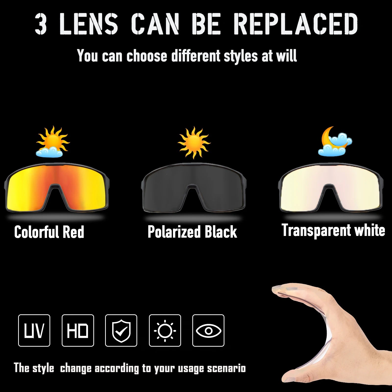 Radfahren Sonnenbrillen Outdoor Sport Sonnenbrillen Rennrad MTB Fahrrad Reiten Goggle Brillen für Mann Frauen Singa Radfahren Gläser