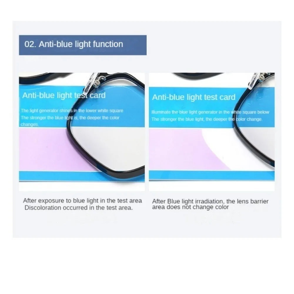 Photochrome Anti-Strahlungs-Brille, Metallbrille für Damen und Herren