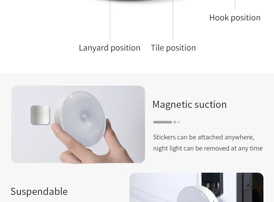 LED-Unterschrankleuchten mit Bewegungsmelder, Nachtlicht, wiederaufladbar, kabellose USB-Lampe für Treppen, Schrank, Küche, Schlafzimmer, Flur
