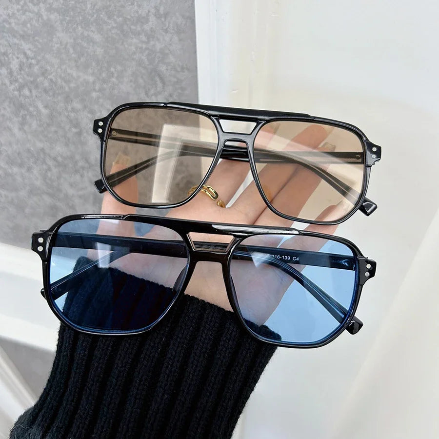 Elegante Quadratische Sonnenbrille Frauen Männer Casual Sonnenbrille Weiblich Männlich Mode Spiegel Vintage Im Freien Shades Oculos De Sol