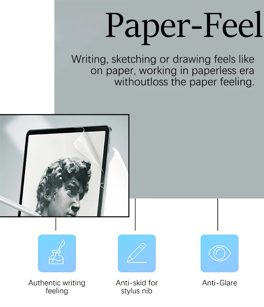 3 Stück Papiergefühl wie Displayschutzfolie für Lenovo Idea Tab Pro 12.7 2025 Film ohne Glas