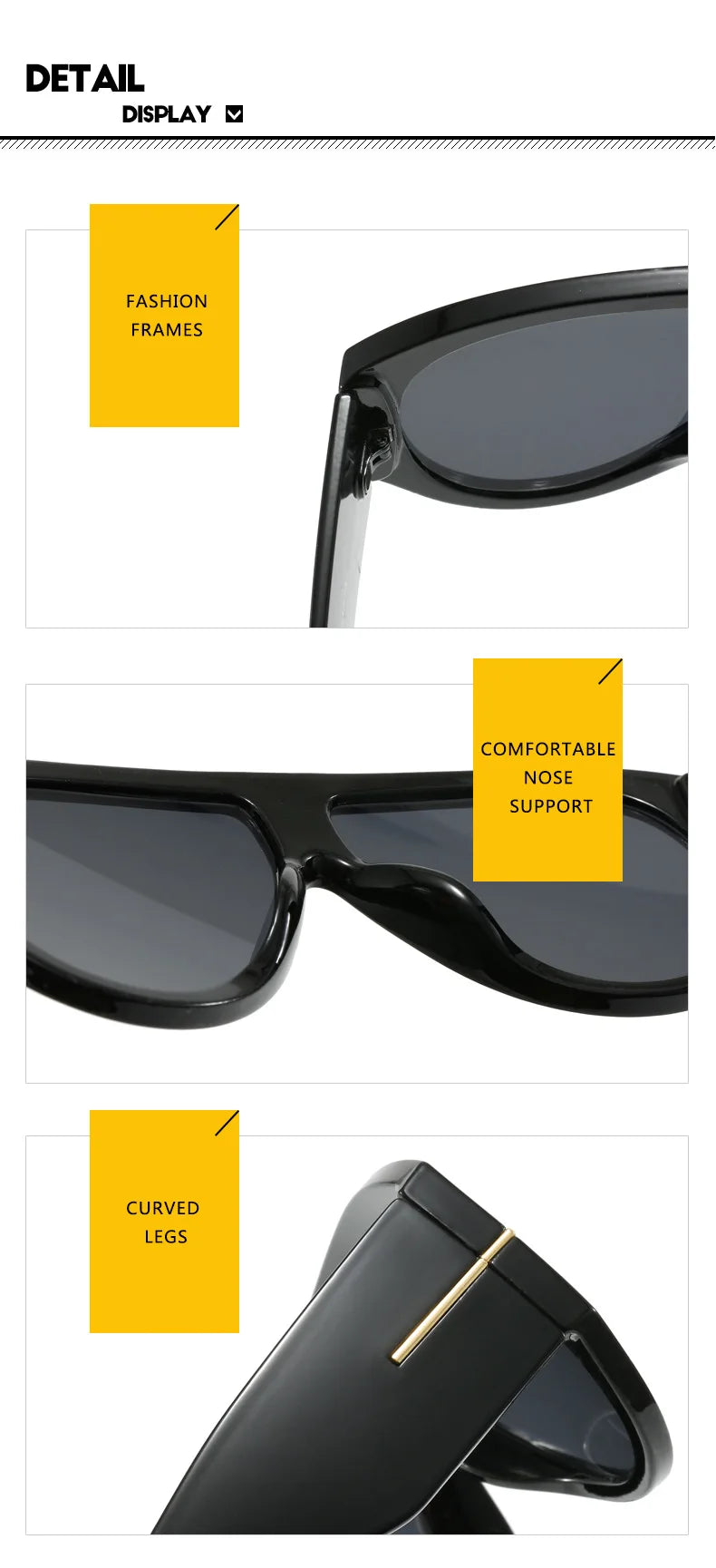 2025 Übergroße Piloten-Sonnenbrille für Damen und Herren UV-Schutz Stilvolle Eyewear Dickrahmige Einzigartige Luxus-Designer-Sonnenbrille