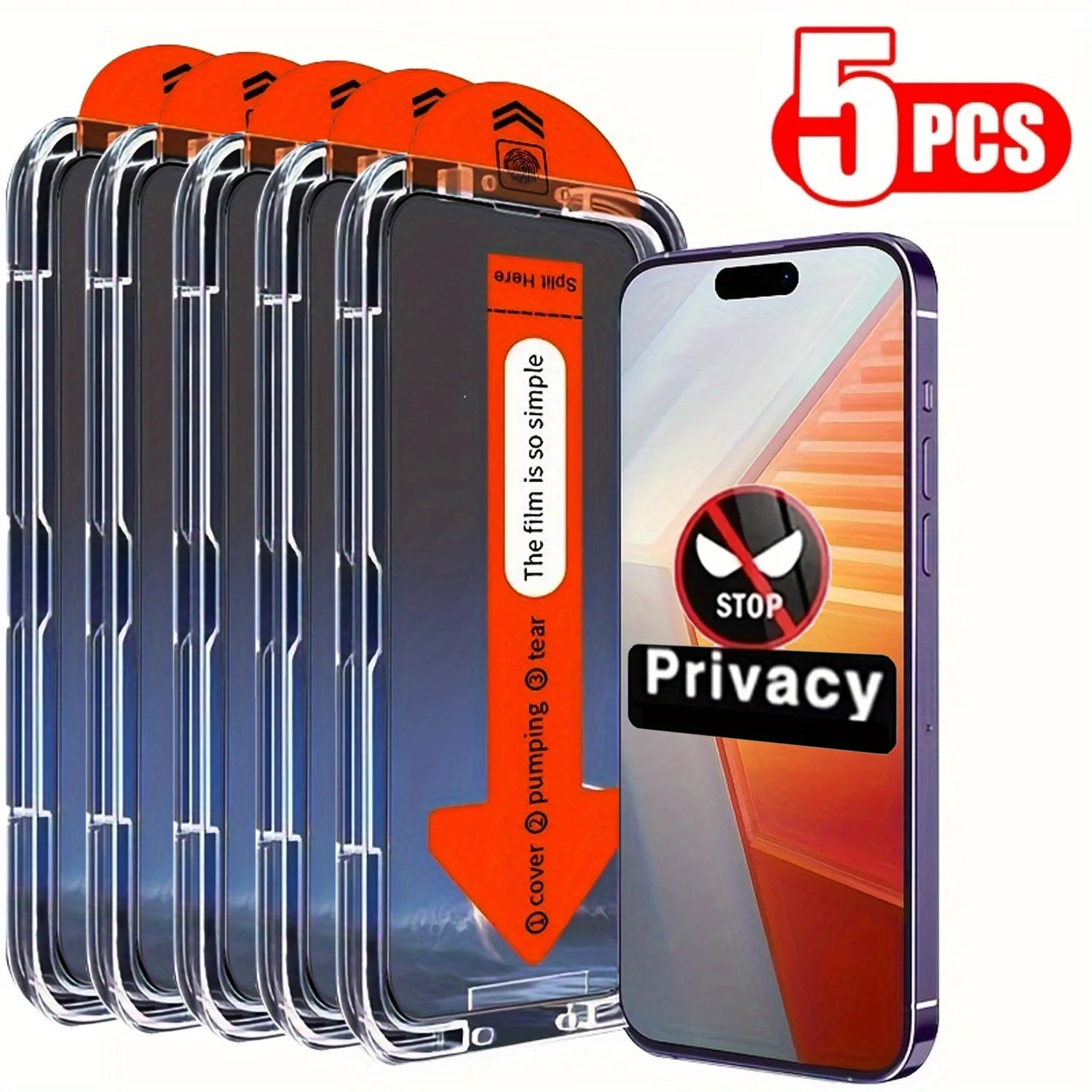Anti-Spy gehärtetes Glas für iPhone 13 12 Mini 11 14 15 Plus 16 Pro Max 17 Air 16e Privatsphäre Displayschutzfolie iPhone XR X XS Max 7 8 Film