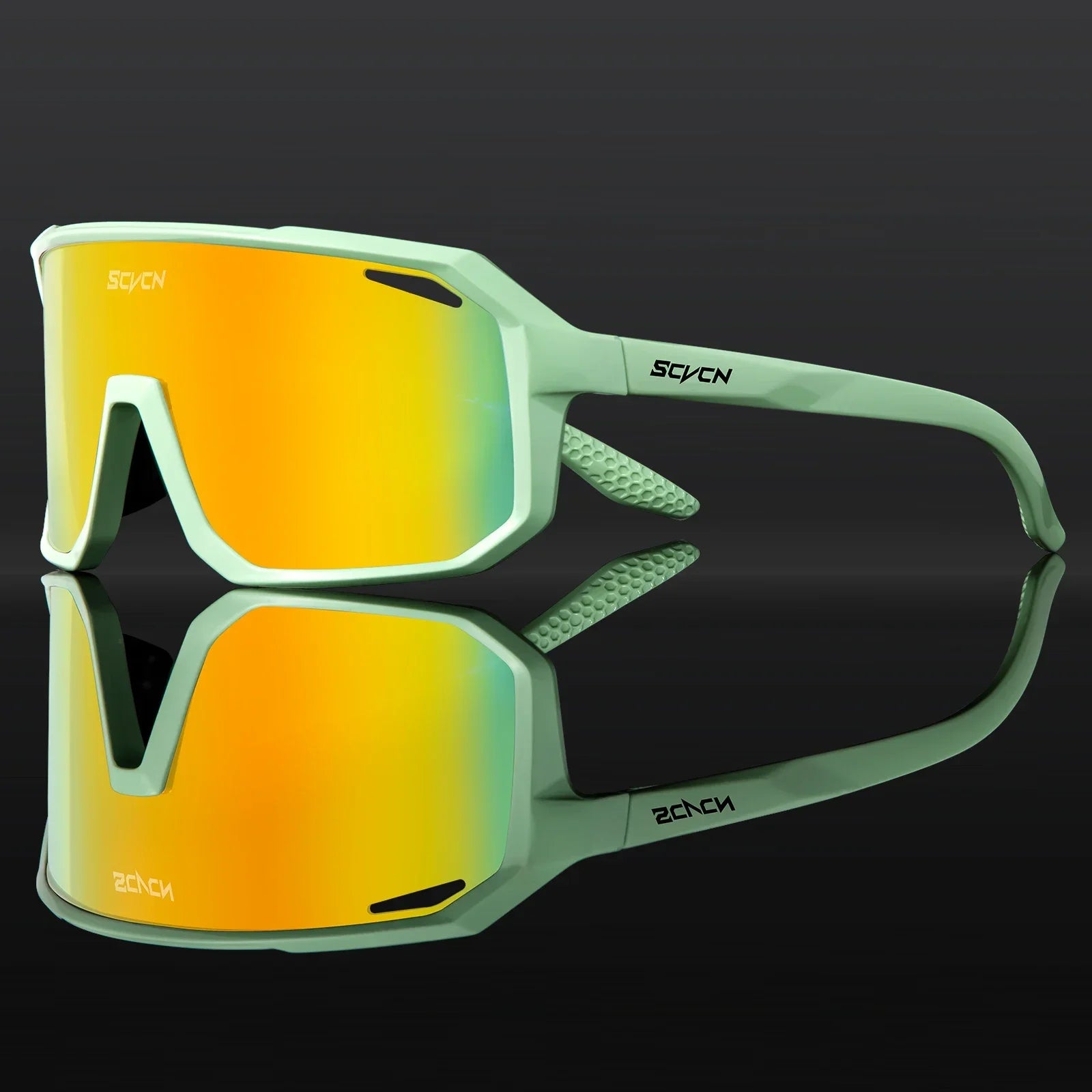 SCVCN Fahrradbrille, Fahrrad, Mountainbike, Wandern, Camping, Golf, UV400, Sonnenbrille, Sportschutzbrille für Männer und Frauen, Baseball