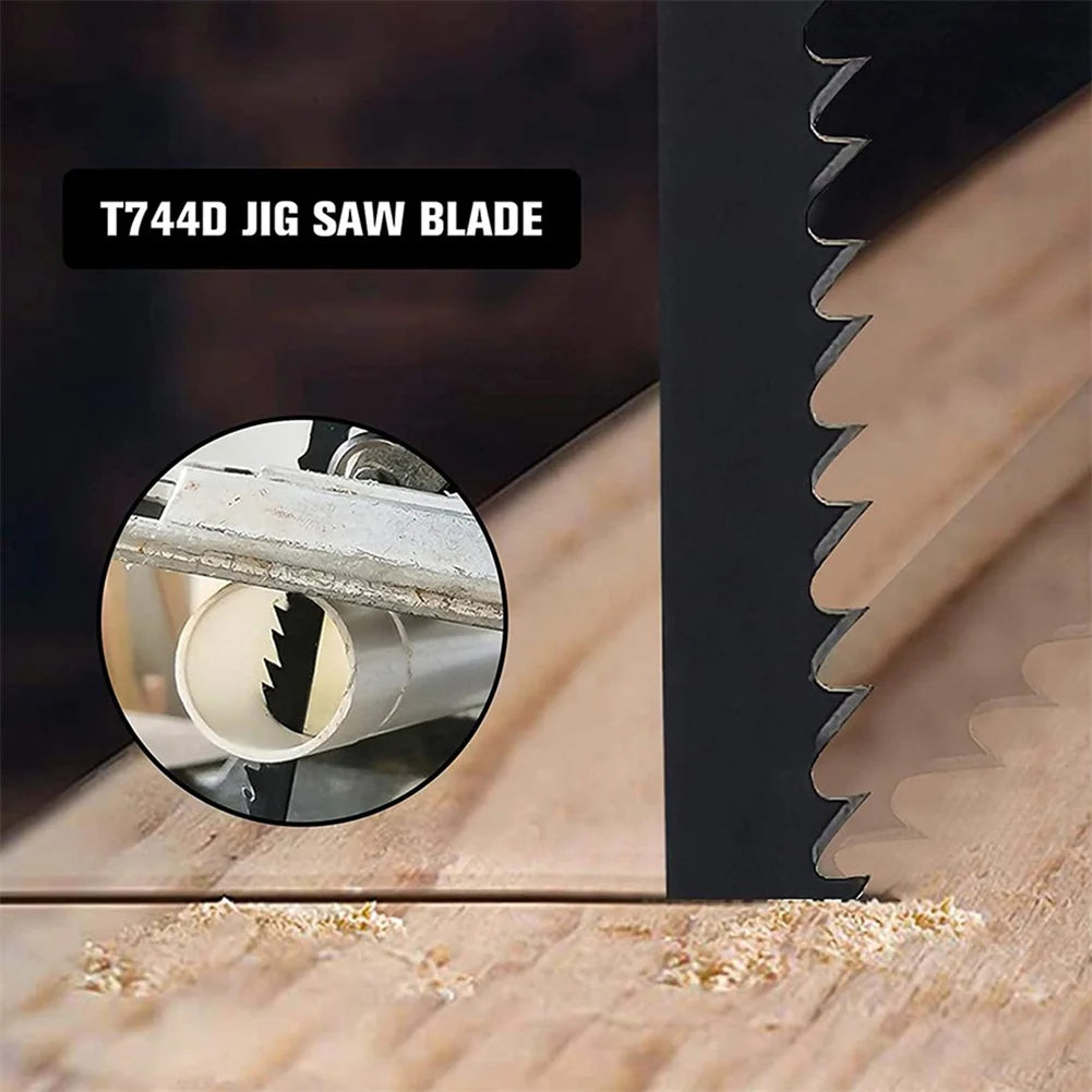 5PCS T744D Professionelle Jigsaw Klinge Set 180mm Lange Jig Sägeblätter Für Holz Metall Gerade Schneiden T-schaft Jig Sägeblatt