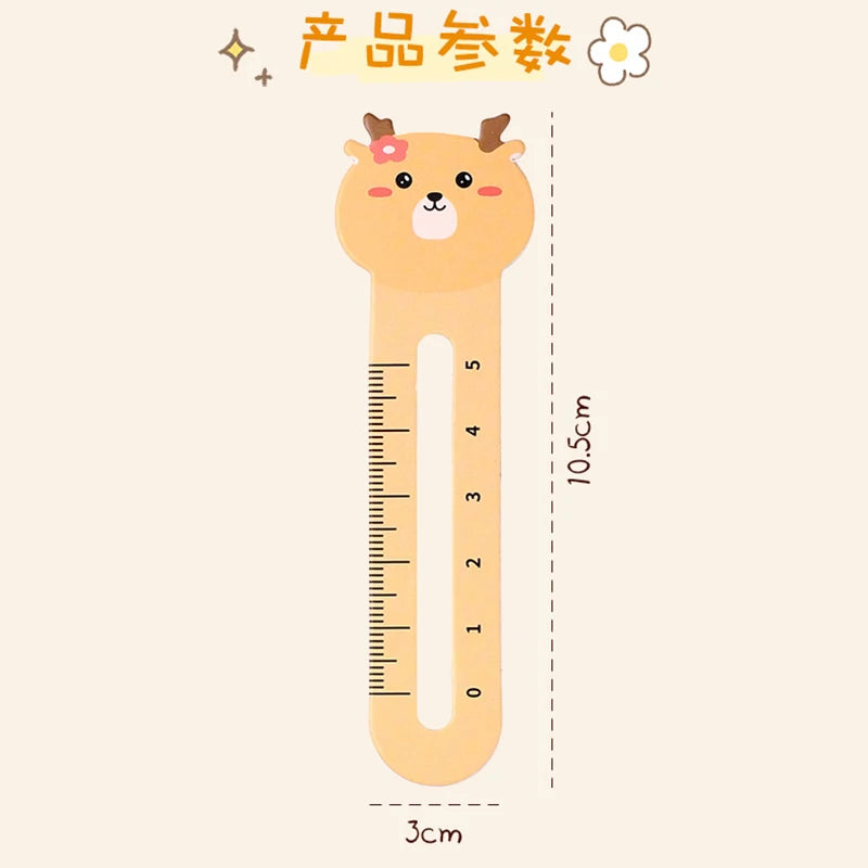 50 Stück Cartoon niedliches Tier Papier Lesezeichen Karte Anzug Mini Lineal Lesezeichen Marker Clip Student kreatives Briefpapier Geschenk Awards