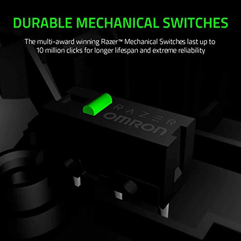 Razer DeathAdder Essential Gaming-Maus, 6400 DPI, optischer Sensor, 5 programmierbare Tasten – mechanische Schalter, seitliche Griffe aus Gummi