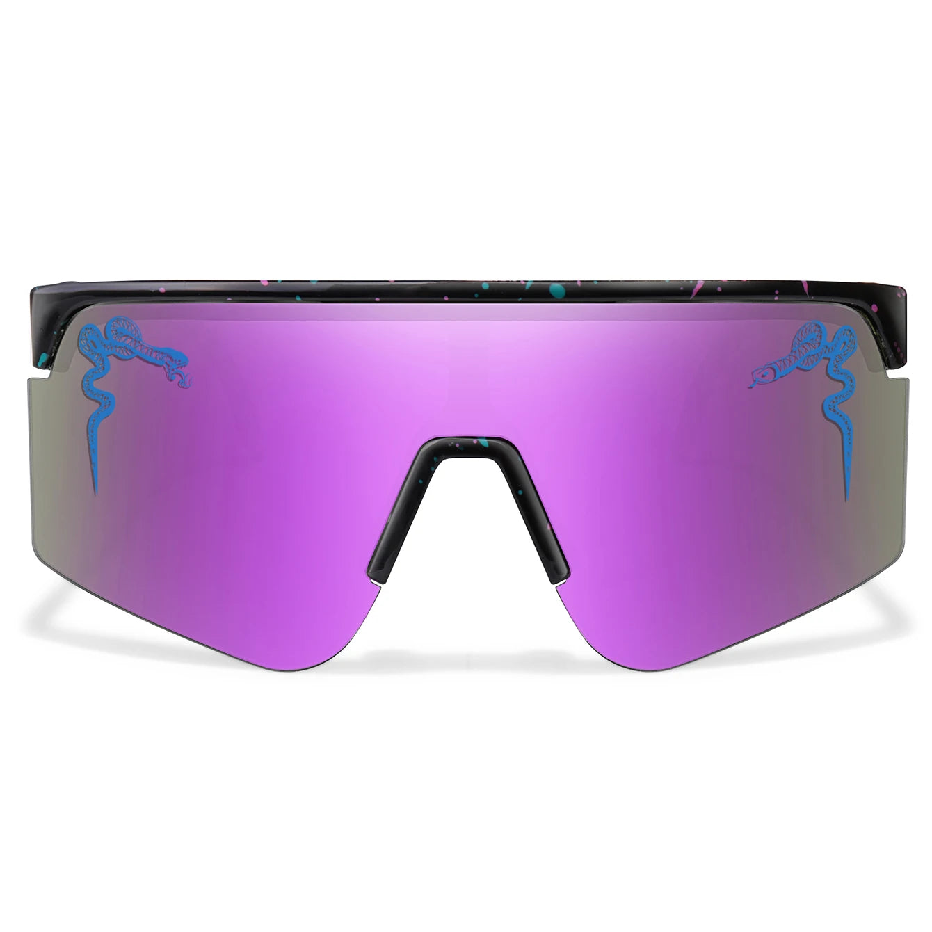 Herren Damen Radsport-Sonnenbrille Große Linse Winddicht UV400 Schutzbrille Outdoor-Sport Laufen Klettern Fahrrad MTB Brille