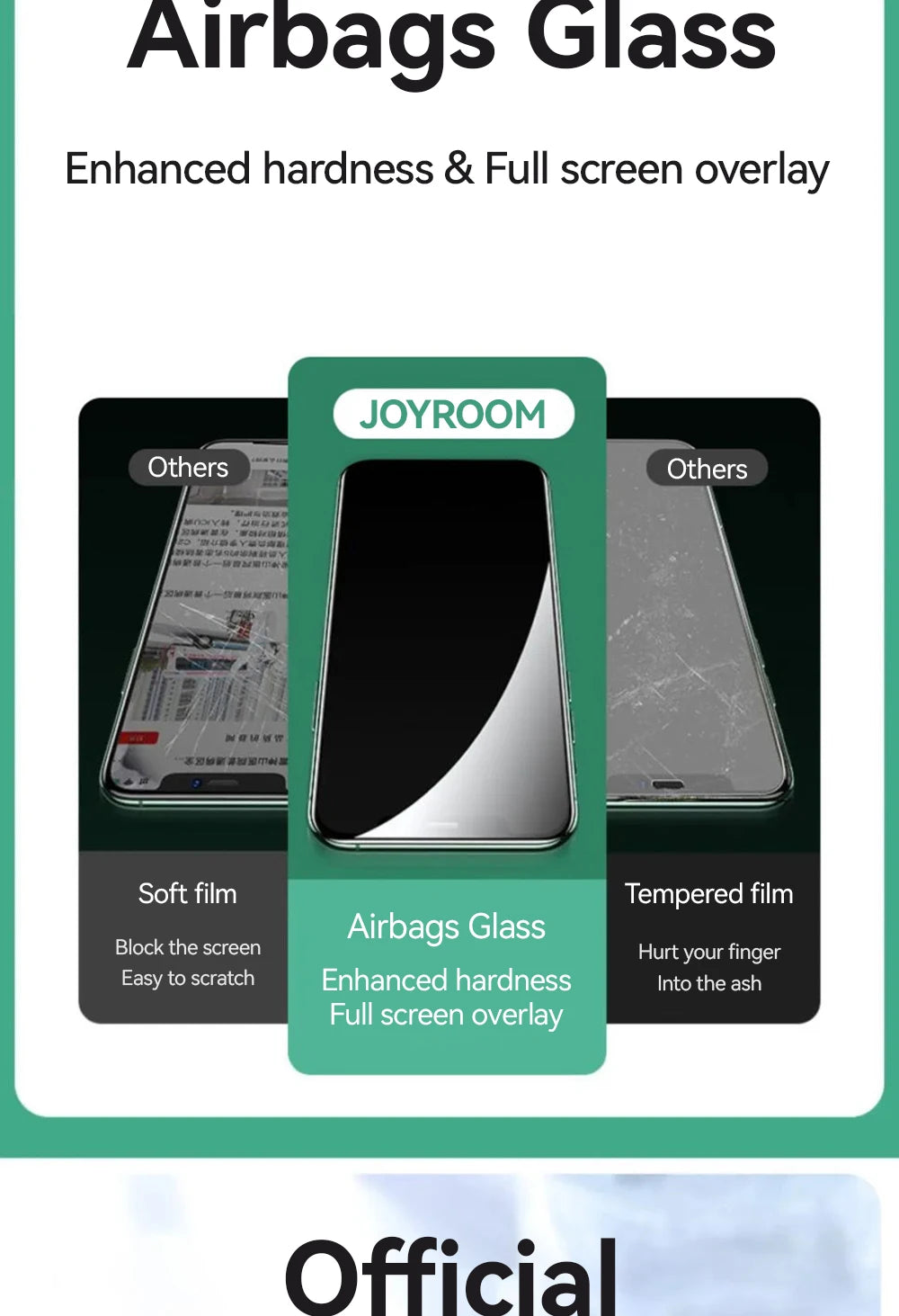 Joyroom 3/2/1PCS HD Glas Für iPhone 17 16 15 Pro Max Displayschutzfolie Vollbild gehärtetes Glas Schutz Für iPhone 17 16 15