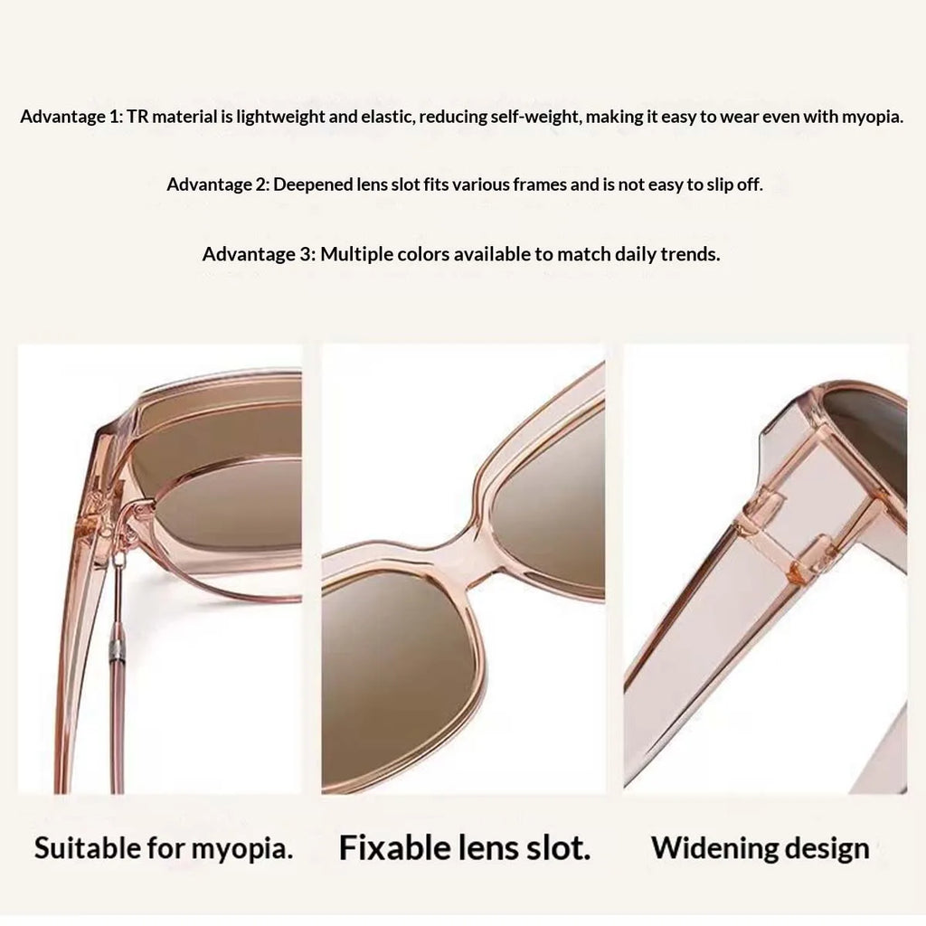 1 Stück Sonnenbrille zum Überziehen von Brillen, polarisiert, für Männer und Frauen, Wrap-Around-Brille, UV400-Schutz für Autofahren und Outdoor-Aktivitäten T01